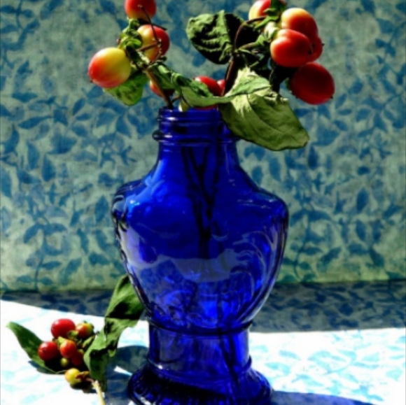 1940s Vintage Other - Cobalt Blue Bottle 1940s Vase Salt Shaker